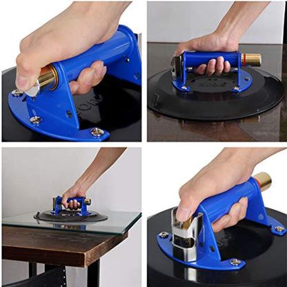 IMT 12" Strong Glass Suction Cup Vacuum Glass Lifter with Metal Handle and Brass Pump, Heavy Duty Industrial Suction Plate for Granite & Glass Lifting Car Window Replacement - size: 12"