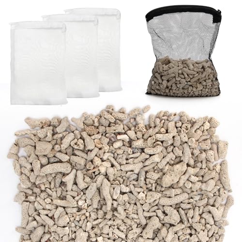 Crushed Coral for Freshwater Aquarium, Crushed Coral Media Sand for Freshwater Fish Tank Plant Pot Decorations Accessories (1.1lb/500g)