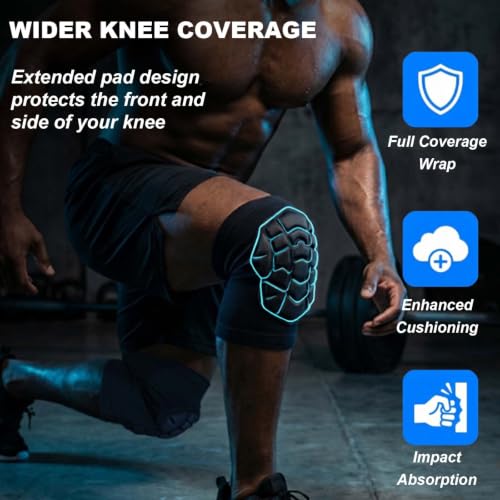 Volleyball Knee Pads for Women & Men Dancers, Flexible Cushion, Black M - size: Medium