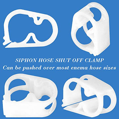 Plastic Clamps, 1/8"-5/32" Tube OD Shut Off Hose Clamp Water Flow Control Tube Clip Pipe for Beer and Infusion Bottles (Pack of 2) - size: Mini-1/8“-5/32”