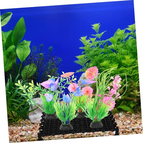 Kisangel 5Pcs PVC Fish Tank Bottom Plate with Nails Multi Functional Clapboard for Aquarium Divider Smooth Surface for Fish Safety Easy Installation Black