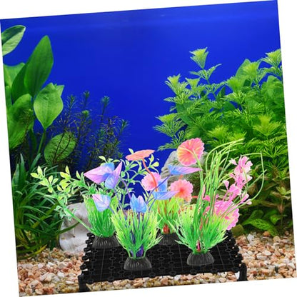 Kisangel 5Pcs PVC Fish Tank Bottom Plate with Nails Multi Functional Clapboard for Aquarium Divider Smooth Surface for Fish Safety Easy Installation Black