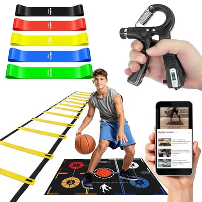 Basketball Training Equipment, Practice Training Mat, Dribble Trainer - color: Black, size: 42"*29"