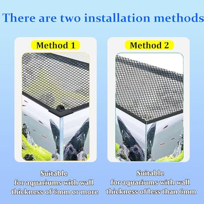 Magnetic Aquarium Anti-Jumping Net Cover, Plastic Cuttable Fish Tank Anti-Jump Protective Lid, Adjustable Size Fit Tank Size Max 78''X24'' - size: 20x20cm/7.87x7.87"