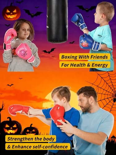 Boxing Gloves for Kids & Toddler & Youth - color: Pumpkin, size: 6oz