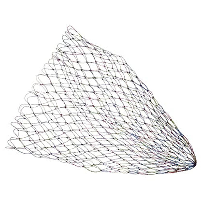 PATIKIL Fishing Net Replacement, 17.7" Dia. PE Replacement Mesh Landing Fish Nets for Freshwater Saltwater Fishing, Multicolor
