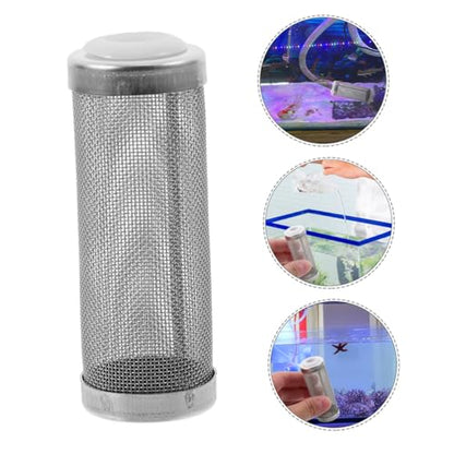 COLLBATH Aquarium Intake Strainer Stainless Steel Mesh Protector Inlet Tube Guard for Fish and Shrimp Safety Water Filtration and Oxygenation for Fish Tanks