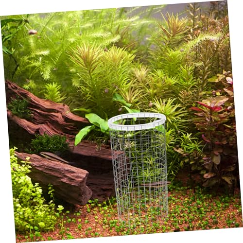 Totority Fish Breeding Cone Grid Iron Tank Breeding Box Net for Aquarium Spawning and Hatching Colorful Fish Shrimp Shelter Rust Resistant Protective Mesh