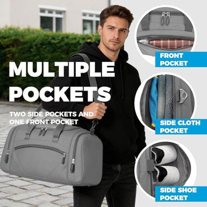 Uarition Mens Gym Bag, 55L Large Sports Duffle Bags, Dark Grey - color: Dark Grey