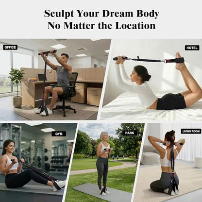 3-Tube Pedal Resistance Band w/Handles, 30/40LBS Sit Workout Gear - color: black, size: 40lbs