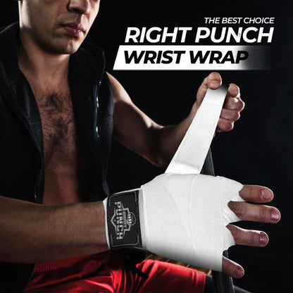 ProShield Boxing Wraps| 180-Inch Bandages| Boxing Hand Wraps Protection for Muay Thai MMA and Kickboxing - color: White, size: 118"