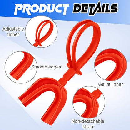 Copkim 50 Pcs Strapped Mouth Guard Bulk Not Boil - color: Multicolor, size: Youth