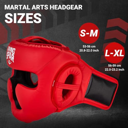 Boxing Headgear - color: Red, size: Large