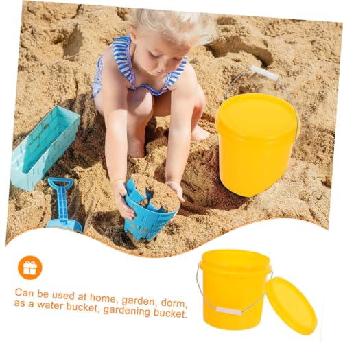 Plastic Storage Bucket with Lid Durable Food Storage Pail for Kitchen Laundry and Household Use Versatile Oil Milk and Bin Portable Design for