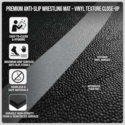 Professional Flexi-Roll Wrestling Mat – High-Density Shock Absorption for BJJ, Judo, MMA & Jiu Jitsu – Portable 1.2-Inch Thick Home Gym Training Flooring for Martial Arts & Yoga - size: 6' X 10'