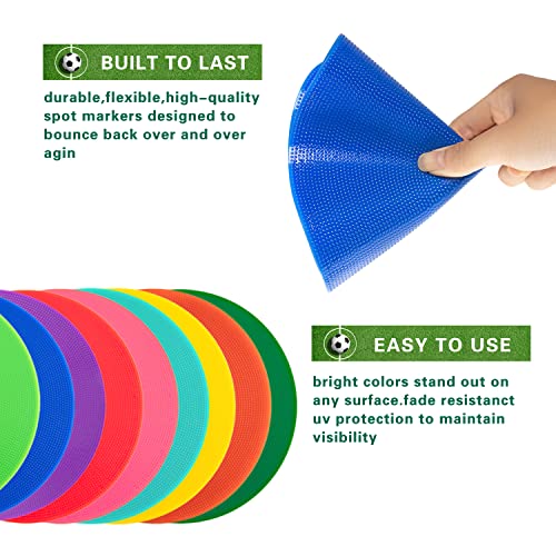 Poly Spots Spot Markers 4 Inch & 9 Inch Multicolor Floor Dots - style: 9inch 36pcs