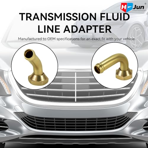 Transmission Cooler Oil Tube Connector Compatible with Honda Accord 2.3L 1998-2002, Radiator Trans Cooler Line Fittings (Thread M14x1.5)