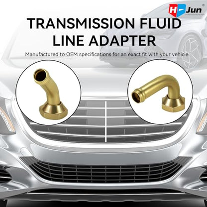 Transmission Cooler Oil Tube Connector Compatible with Honda Accord 2.3L 1998-2002, Radiator Trans Cooler Line Fittings (Thread M14x1.5)