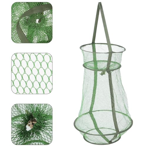 Ciieeo Reusable Nylon Fishing Mesh Net Large Capacity Fish Guard Net with Drawstring for Freshwater and Saltwater Fishing