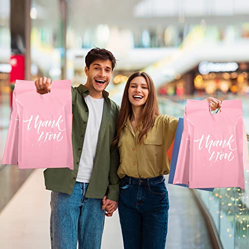 Metronic Thank You Poly Mailers 10x13 100 Pcs, Easy to Carry Shipping Bags with Handle, Self Seal Mailers Poly Bags for Small Business Packing and Shipping, Cute Package Bags Mailing Bags, Pink - color: Pink, size: 10X13" 100PC