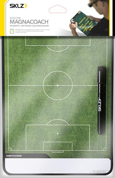 SKLZ MagnaCoach Magnetic/Dry Erase Soccer Coaching Board,Green