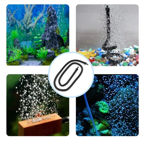 Waziaqoc Bubble Wall Air Diffuser, Aquarium Wall Air Curtain Tube Rubber Bendable Hose for Fish Tank, 90cm/36 Double Head
