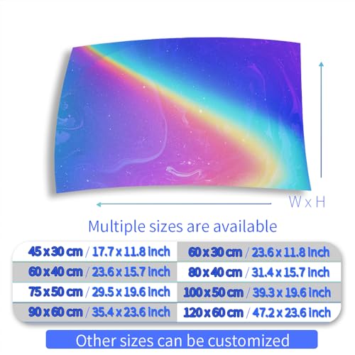 Aquarium Background Stickers - Colorful Rainbow Dreamy- Self-Adhesive Fish Tank Reptile Terrarium Decor Poster (45 x 30 cm / (17.7 x 11.8 inches))