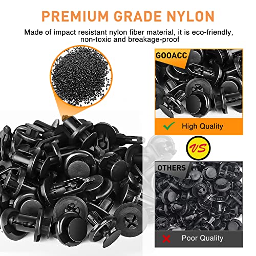 GOOACC 820Pcs Car Push Retainer Clips Auto Fasteners Assortment -36 Sizes Nylon Bumper Fender Rivets and Fasteners Remover for Ford GM Toyota Honda Chrysler BMW Benz Nissan Subaru Audi Mazda