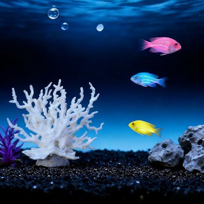 Mini Faux Coral Ornament, Premium Plastic Aquarium Fish Tank Decoration, Lifelike & Durable