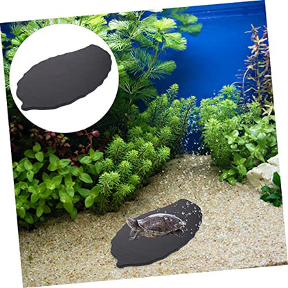 Decorative Basking Platform for Turtles 100% Natural Stone Turtle Tank Rock Feeding Dish and Ramp for Tortoises Suitable for Aquarium and Terrarium