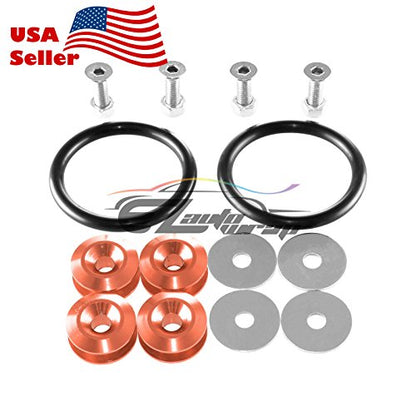 Orange Bumper Quick Release Fasteners for Car Bumpers Trunk Fender Hatch Lids Kit - color: ORANGE
