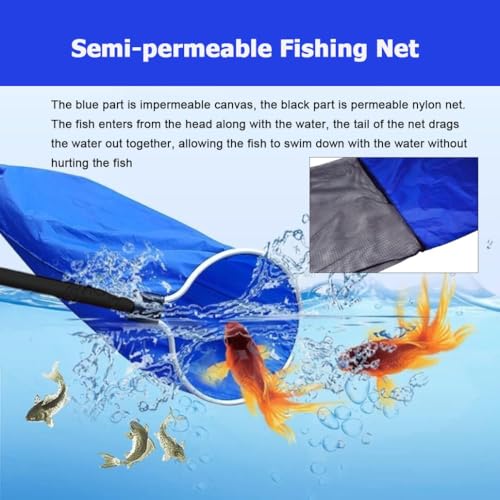 4 Pcs Koi Fish Net Set - Soft Lightweight Mesh Nets with Long Handles for Easy Fry Transfer, Koi Egg Collection & Spawning - Durable Aquarium Fishing Tools - color: 3pcs, size: D 30cm/11.8" L 30cm/11.8"