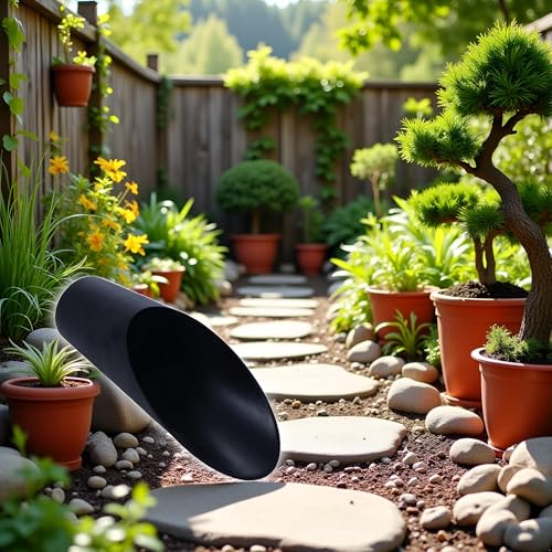 Black Bonsai Soil Scoops,Plastic Garden Soil Scoops,Colorful Gardening Tools Potting Scoopers Bucket Shovel for Flower Planting Bonsai Potting Garden Soil