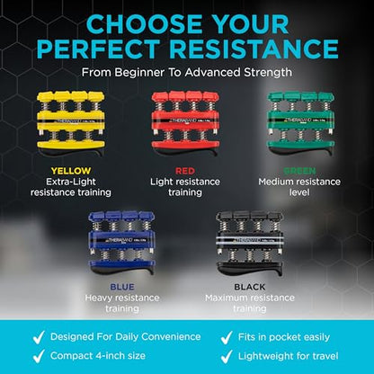 TheraBand Finger Exerciser — Hand & Finger Strengthener for Grip, Dexterity, Arthritis & Rehab — Spring-Loaded, Isolates Each Finger