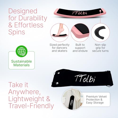 Turn Board for Dancers and Skaters, Ballet and Figure Skating Spinner - color: Pink