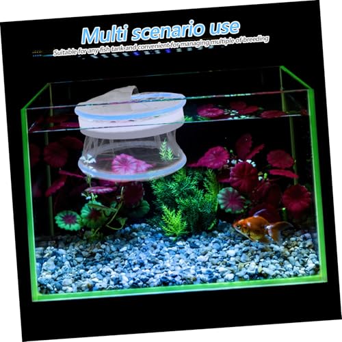 BESPORTBLE 2pcs Floating Breeding Box for Guppies Transparent Nylon Fish Tank Incubator with Mesh Design Stable Structure for Optimal Hatching and Fry Survival
