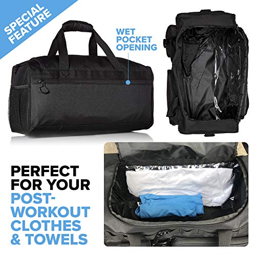 Fitdom 32L 20" Tactical Gym Duffle Bag with Shoe Compartment & Wet Pocket