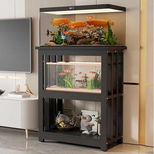 Adjustable Multi-Tier Steel Rack for Aquariums & Reptiles - Durable Home Storage Cabinet & Shelf for Optimal Organization & Display - Perfect Fish & Terrarium Stand - color: #B, size: 40x30x100cm/16x12x39in