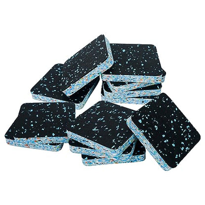 Luwint Treadmill Mat Pads, Rubber Foam Padding, Sound Isolation, Anti Vibration, Shock Absorbing, Noise Reduction Floor Protection Sheets for Treadmill, Washer Machine, Exercise Equipment - color: 12 Pcs