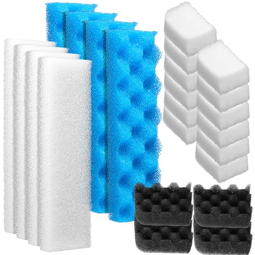 24 Pcs Compatible with Fluval 406/407 Aquarium Filters Sponge Set, Including Foam Pad, Water Polishing Pad, Foam Max, for Replacement Filter Media (Compatible with Fluval 406/407) - style: 406/407