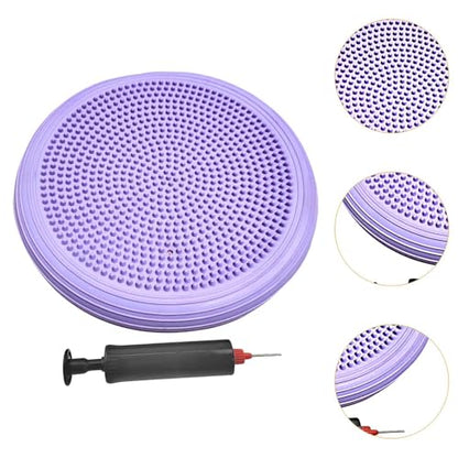 Balance Mat Yoga Mat Wobble Cushion Wiggle Seat Balance Disc Flat Pad Stability for Gymnastics Gym Fitness Yoga Kids 13.39 Inch - color: Purple