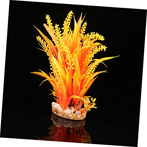 BESPORTBLE Artificial Aquarium Grass Plant Decor Lifelike Water Plant Ornament for Freshwater Saltwater Tanks Easy to Clean Look for Fish Safety
