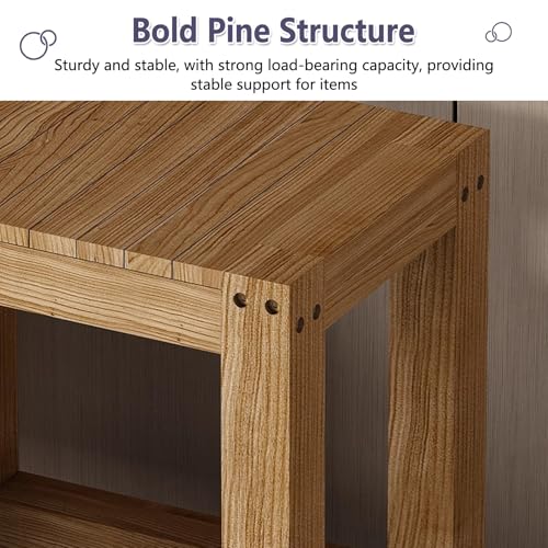 Fish Tank Stand,Customizable Solid Wood Fish Tank Stand - Indoor Storage Rack with Non-Slip Foot Pads, Ideal for Home, Office & Hotel Use (60x45cm/23.6x17.7in)