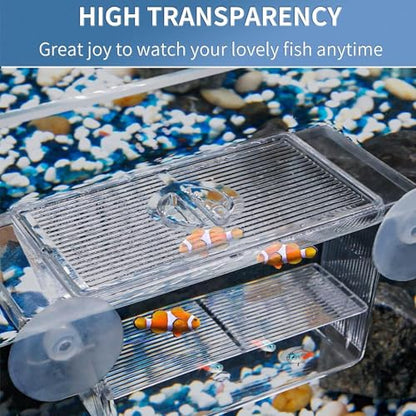 Generic Acrylic Fish Breeding Box | Aquarium Breeder Box Fish Tank Divider | Safe Nursery for Injured Hatchery Incubator Breeder