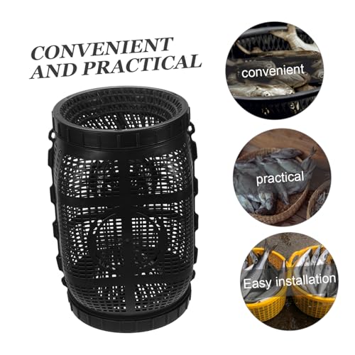 Large Fish Cage with Anti-Escape Net Design for Easy to Install and Clean Fishing Net Cage for Caught Fish and Shrimp Round Fishing Holder