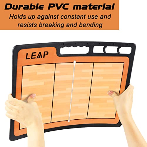 Coach Board Premium Tactical Clipboard Two Sides with Full & Half Court Dry Erase Marker Board for Basketball, Baseball, Soccer, Football, Hockey - color: Volleyball