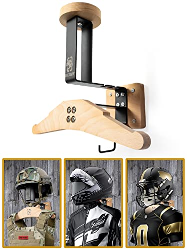 ONETIGRIS Tactical Gear Wall Mount, Heavy Duty Helmet & Plate Carrier Rack - color: Natural