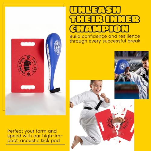 Taekwondo Training Set: Rebreakable Breaking Board & Kick Target Pad - color: red blue