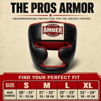 Amber Fight Gear Deluxe Headgear - size: Large