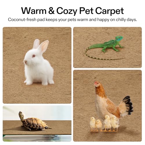 VIVOSUN Coco Liner Roll 16x120 in, 100% Natural Coconut Fiber Mat, Thickened Coir Liner for Planters, Hanging Baskets, Garden Decoration, DIY Crafts, Pet Pads & Reptile Carpet - size: 16"W x 120"L
